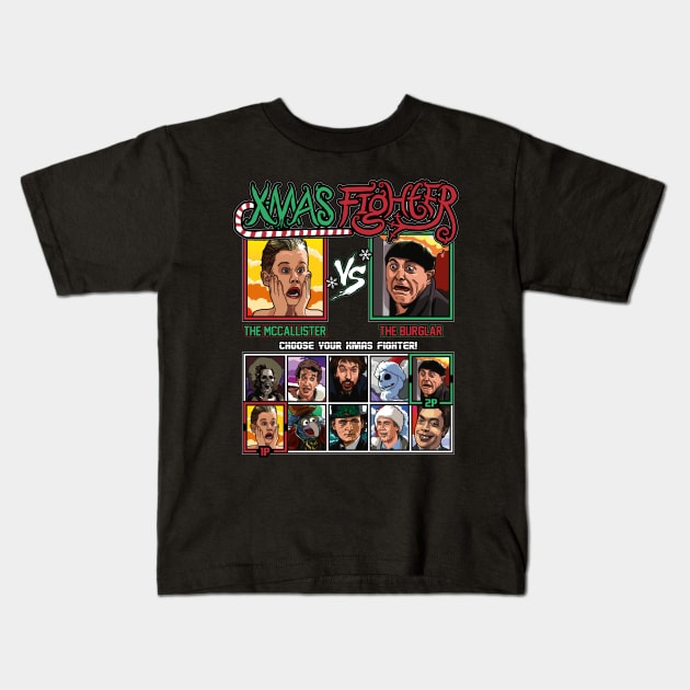 Xmas Fighter - Home Alone Kids T-Shirt by RetroReview